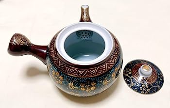 Amazon.co.jp: 九谷焼 栄峰 青粒鉄仙 急須＆湯呑＆湯冷まし 茶器